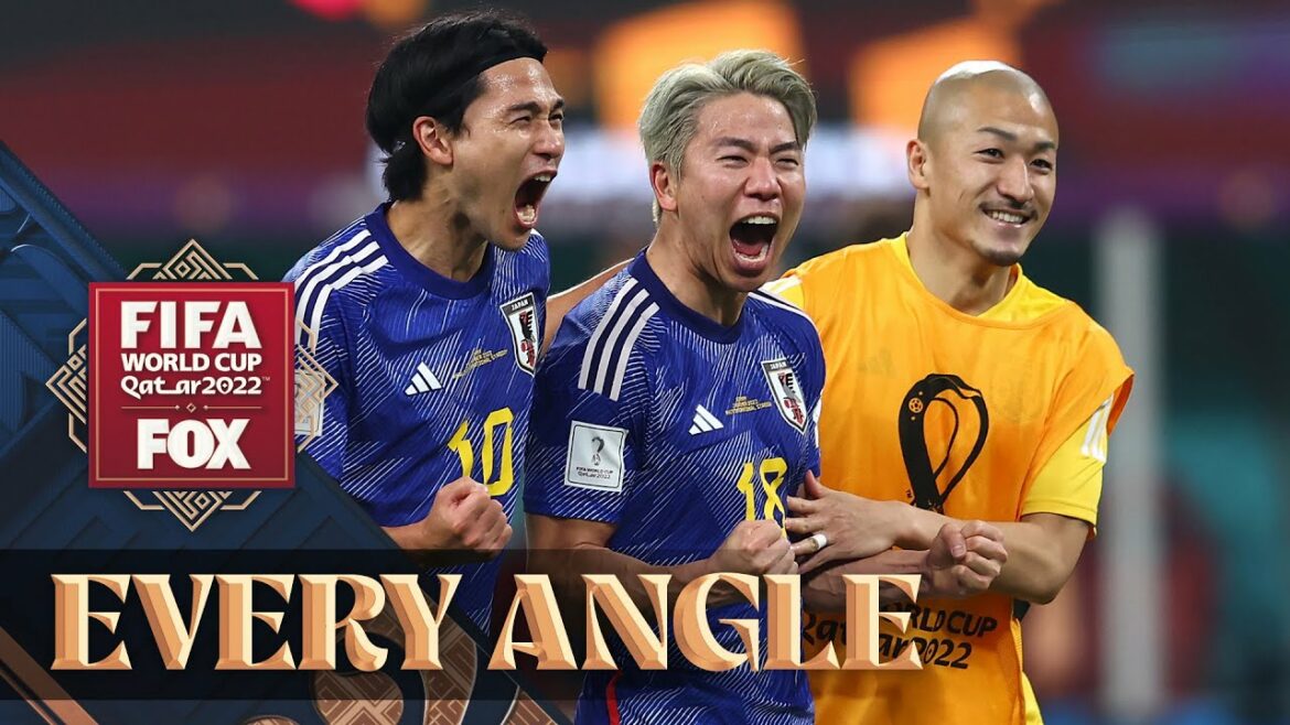 Le Japonais Takuma Asano marque un but GAGNANT lors de la Coupe du Monde de la FIFA 2022 |  Chaque angle