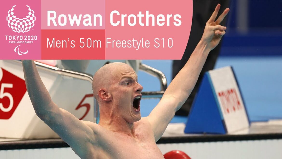 L'incroyable médaille d'or de Rowan Crothers |  50m nage libre hommes - S10 |  Jeux paralympiques de Tokyo 2020