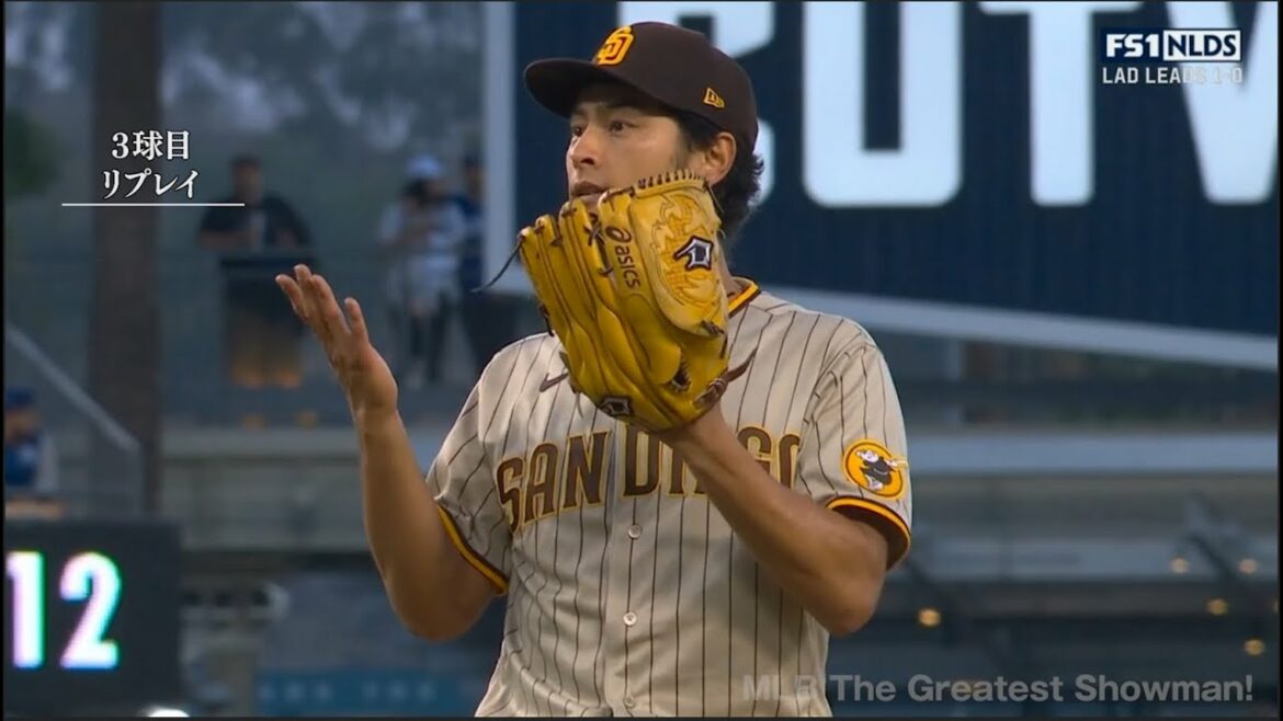 [Avec Darvish]Décision suspecte Même s'il est dans la zone de frappe, la décision est une balle.Darvish n'est pas convaincu.