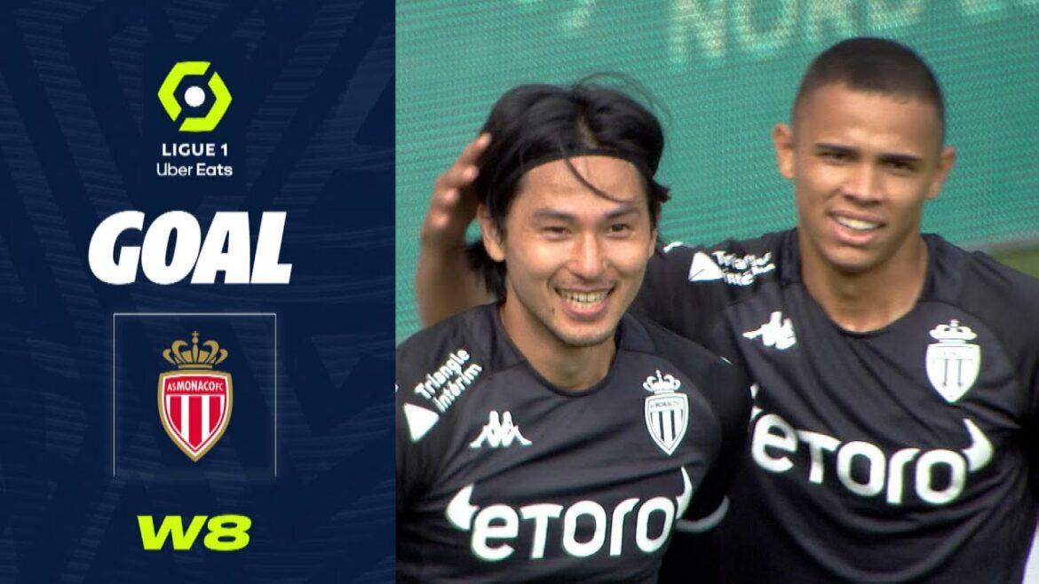 But Takumi MINAMINO (87' - ASM) STADE DE REIMS - AS MONACO (0-3) 22/23