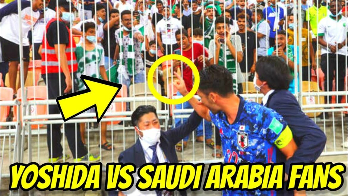 Maya Yoshida contre les fans d'Arabie saoudite lors de l'interview