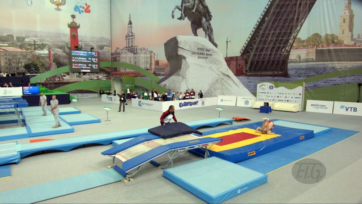 SCHMIDT Daniel (GER) - Mondiaux de trampoline 2018, Saint-Pétersbourg (RUS) - Qualification Double Mini R2
