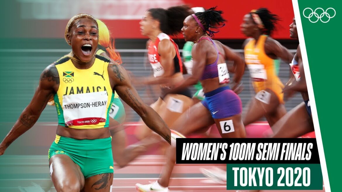Demi-finales du 100 m femmes de Tokyo 2020 !  🏃‍♀️