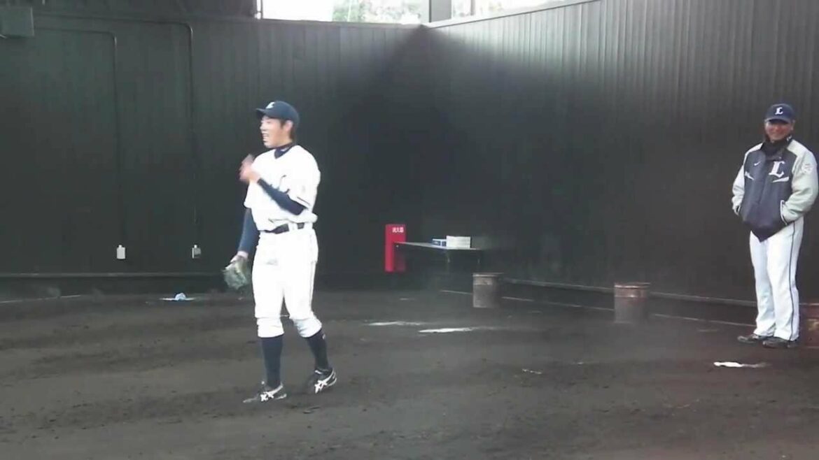 Lions Yusei Kikuchi Pitcher Bullpen 20120207 Nango Camp