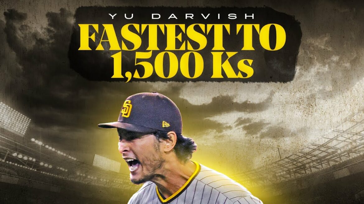 Yu Darvish avec ses 1 500 retraits au bâton en CARRIÈRE !!  Il est le plus rapide à le faire !!