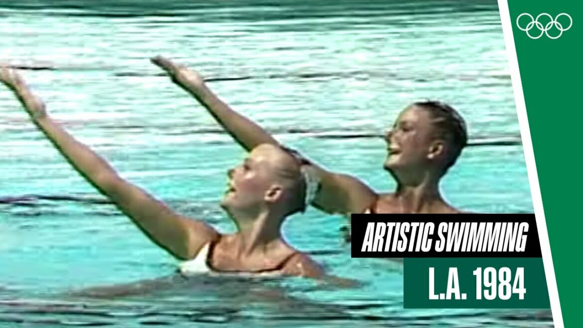 Les débuts de la natation artistique aux Olympiques !  |  Routine libre en duo à Los Angeles 1984 |  Événement complet