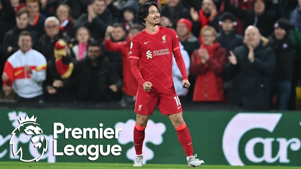 Takumi Minamino fait 4-0 à Liverpool contre Arsenal |  Premier League |  NBC Sports