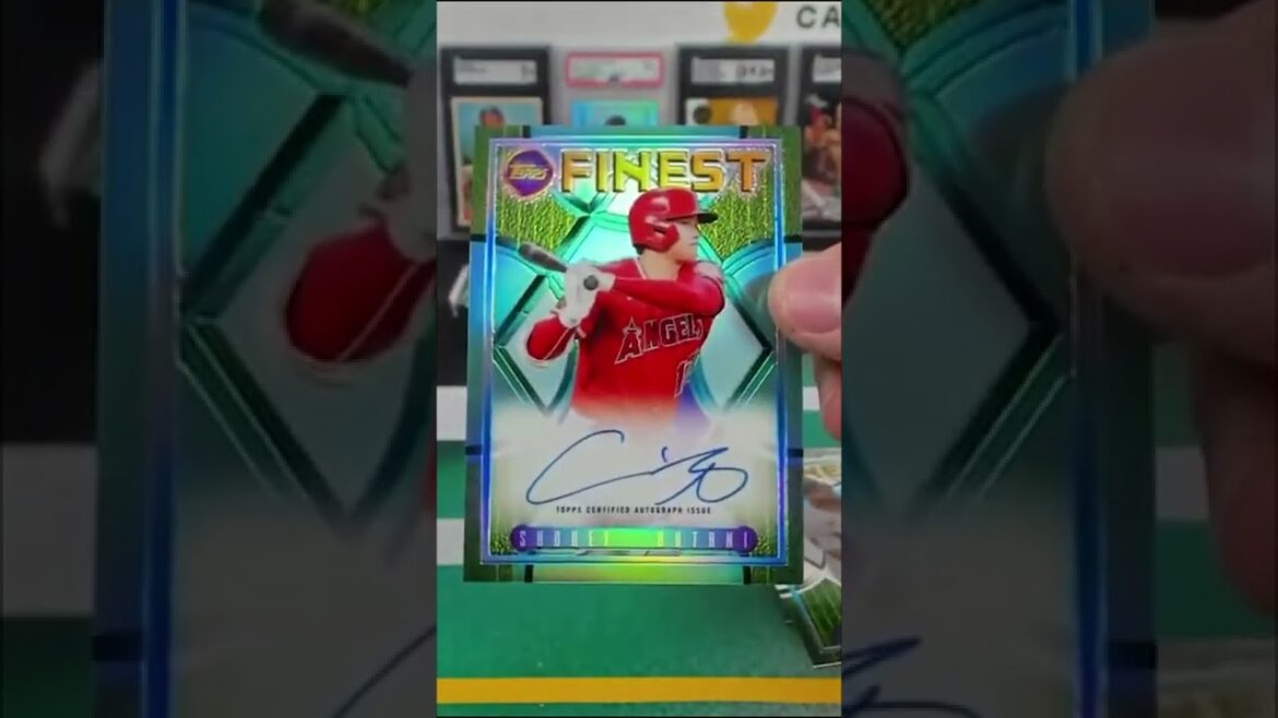 2022 Topps Finest Flashbacks Autographe de Shohei Ohtani !  #shorts