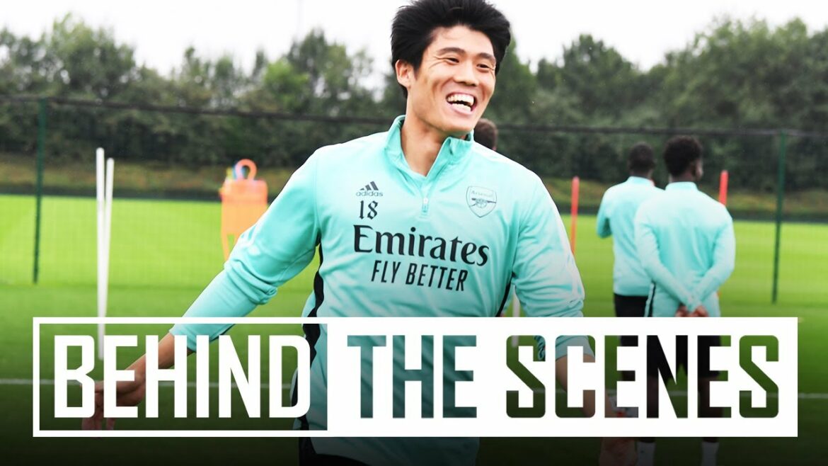 Retour de Takehiro Tomiyasu |  Dans les coulisses du centre d'entraînement d'Arsenal