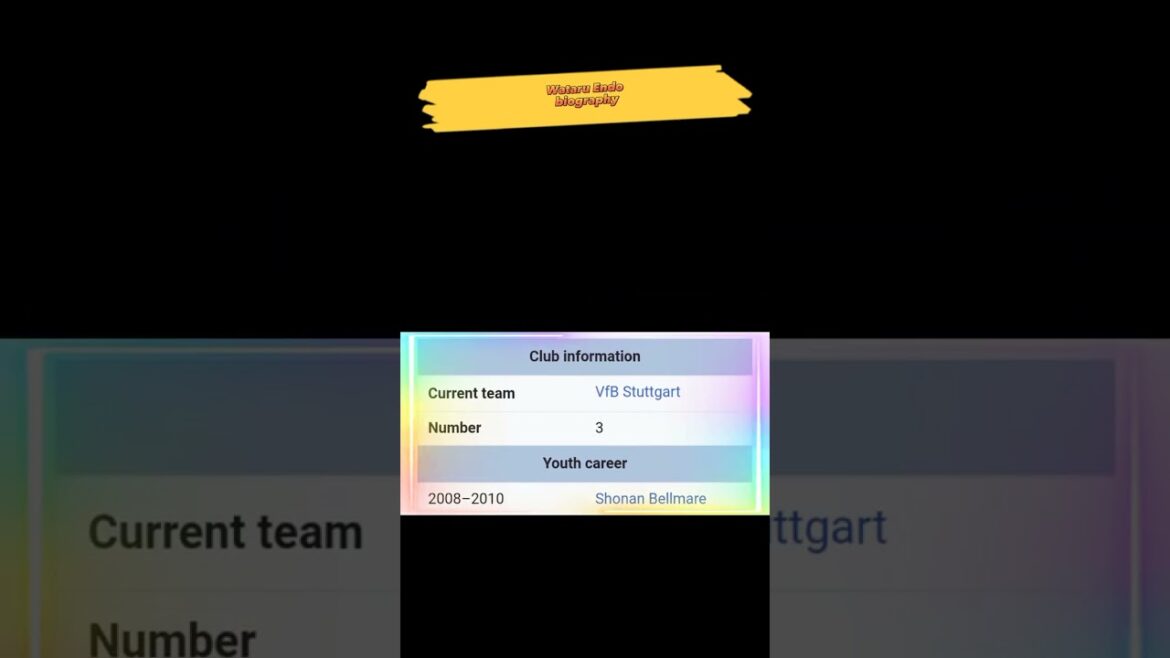 biographie du joueur de football Wataru Endo.||#fifaworldcup #fifa #biographie #footballshorts