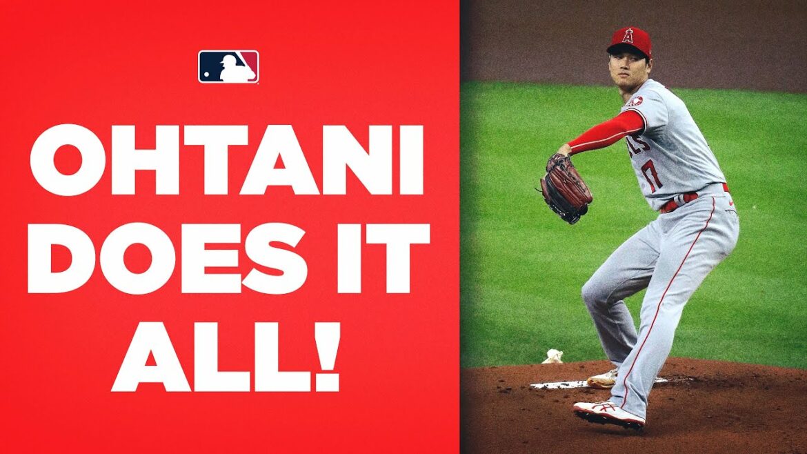 Shohei Ohtani FAIT TOUT !  (Biffé 10 sur le monticule, simple au marbre, joue champ droit !!)
