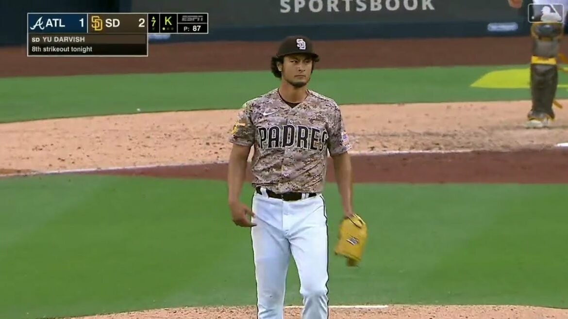 Yu Darvish a lancé contre les Braves, qui étaient numéro un au monde l'an dernier, au milieu de la 7e manche, accordant 1 point et 8 retraits au bâton, pour sa deuxième victoire !