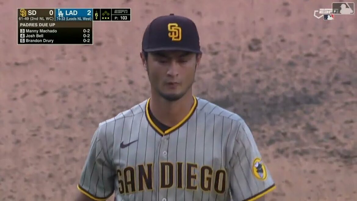 Yu Darvish est le meneur du district, et malgré son bon lancer contre les Dodgers en 6e manche, accordant 2 points, il pleure pour un tir sans appui.