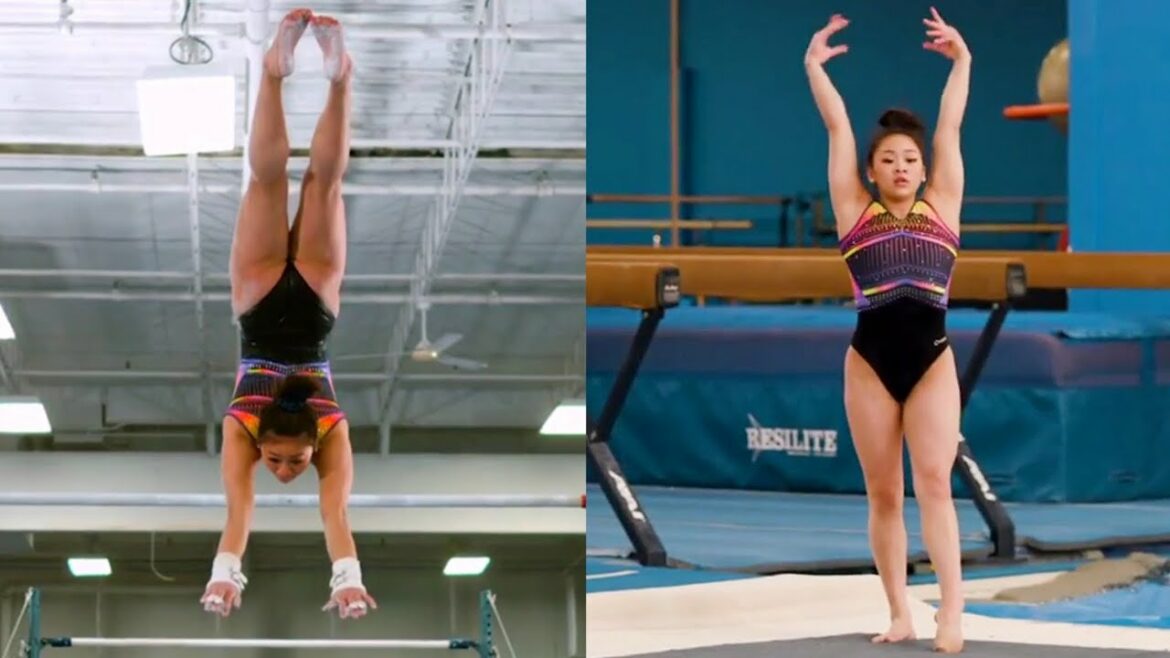 Sunisa Lee s'entraîne dans les coulisses pour les Jeux olympiques de Tokyo 2021 - Barres et sol