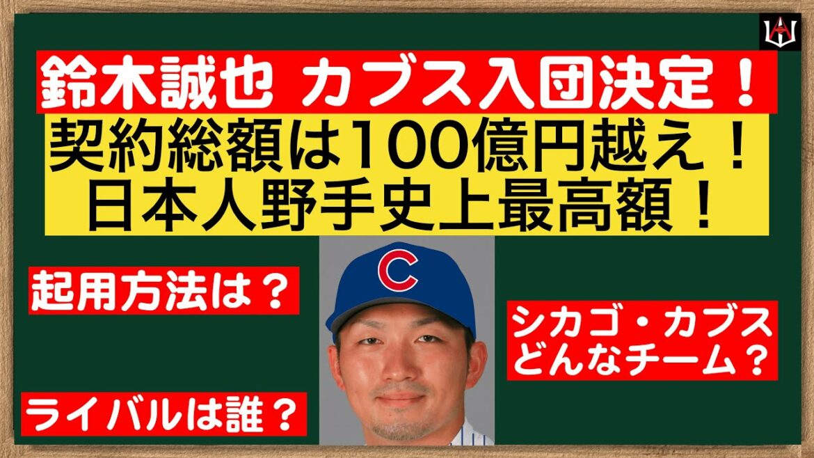 Seiya Suzuki rejoint les Cubs de Chicago ! Une explication détaillée de la façon d'utiliser les Cubs et les joueurs rivaux !