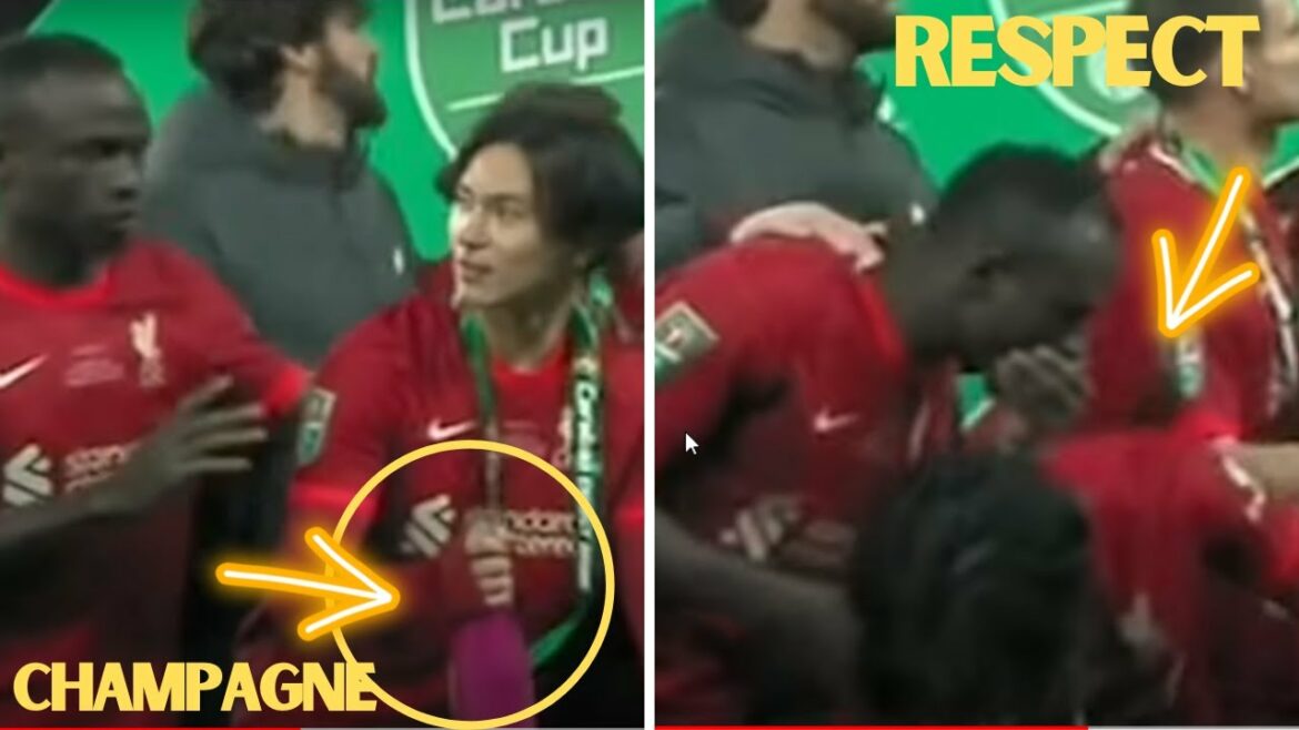 Sadio Mane a demandé à Minamino de ne pas vaporiser de champagne, alors il l'a reposé