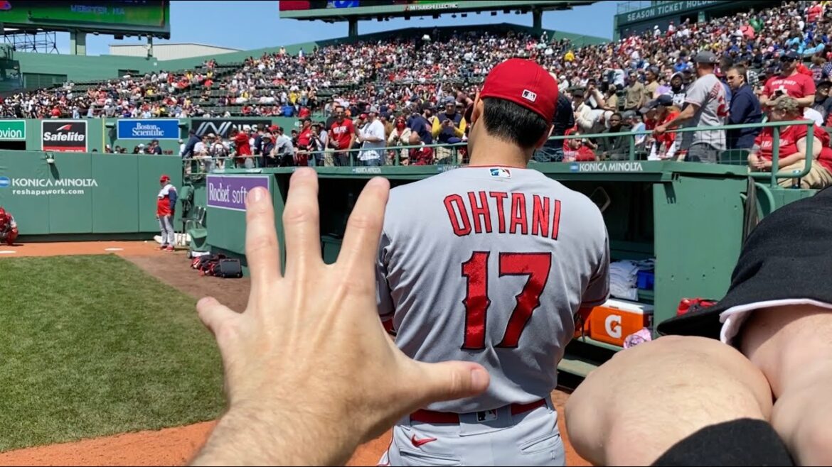 TELLEMENT PRÈS de Shohei Ohtani que je pourrais LE TOUCHER !  (Enclos des releveurs de Fenway Park)
