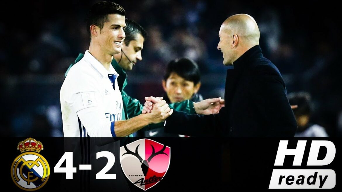 Real Madrid vs Kashima Antlers Deux buts spectaculaires de Gaku Shibasaki qui ont rendu l'équipe la plus forte sérieuse C. Ronaldo Hat Trick Club World Cup[Highlights]