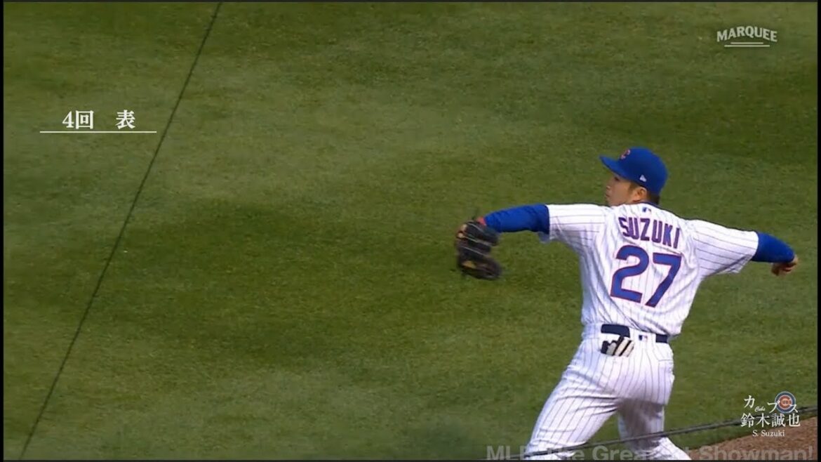 [Seiya Suzuki]1 coup sûr en 4 présences au bâton, 2 points dans un doublé opportun et la volée assistée de Tsutsugo avec un rayon laser, contribuant à la victoire de l'équipe !