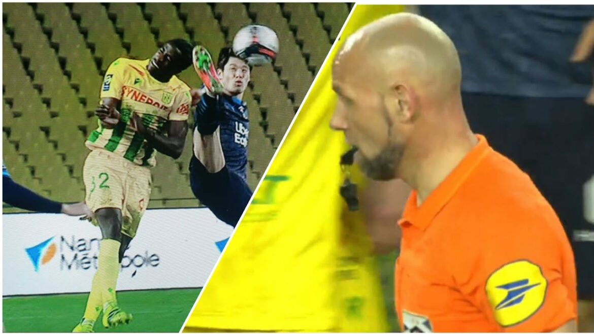 Hiroki Sakai direct CARTE ROUGE, coup de pied fou dans la tête contre Nantes