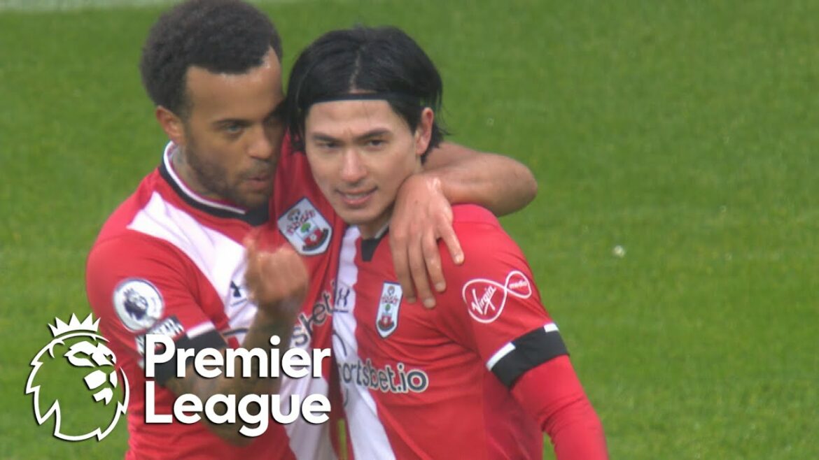 Le premier but de Takumi Minamino réduit de moitié le déficit de Southampton contre Newcastle |  Premier League |  NBC Sports