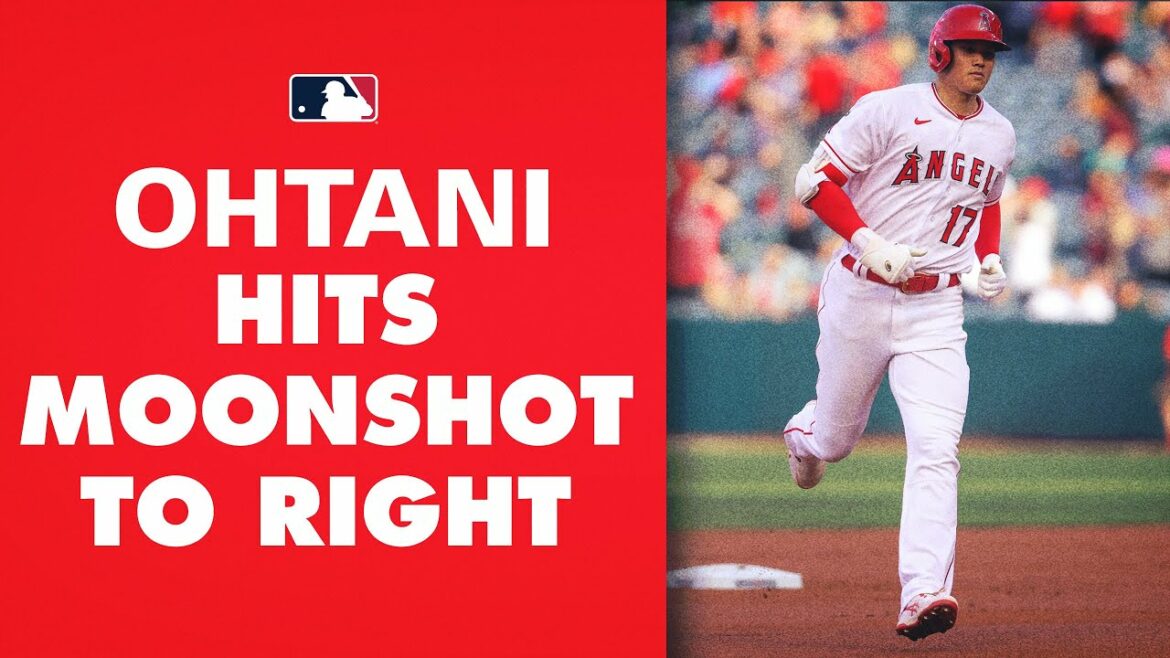 LE LANCEUR PARTANT Shohei Ohtani frappe un MOONSHOT !  (coup de circuit écrasé à droite à 115,2 MPH)