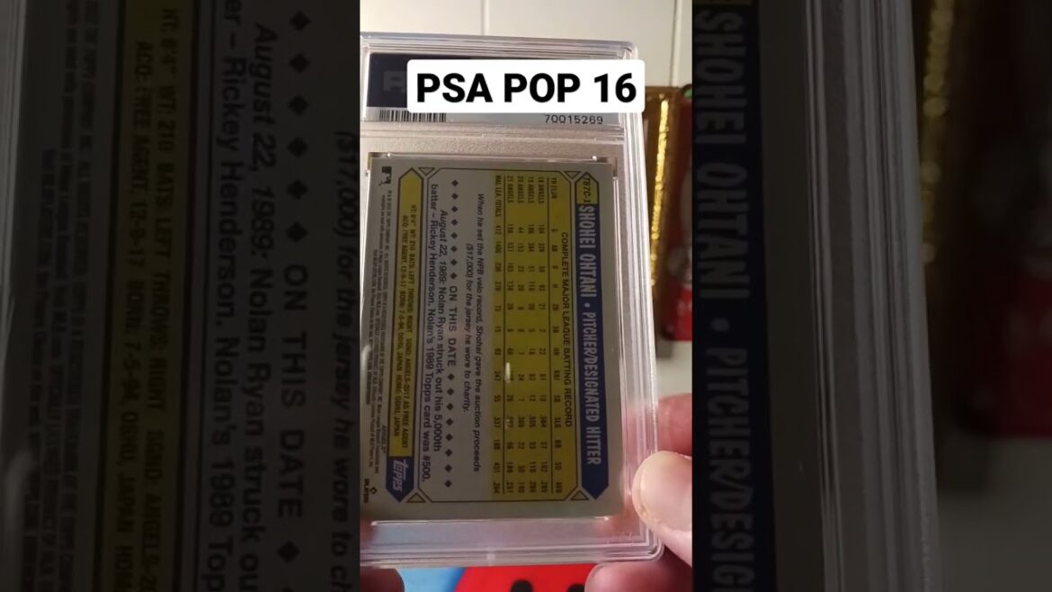Shohei Ohtani PSA 10🔥🔥🔥🔥😃 #shorts #mlb #baseball #shoheiohtani #psa10 #viral #tradingcards #fun