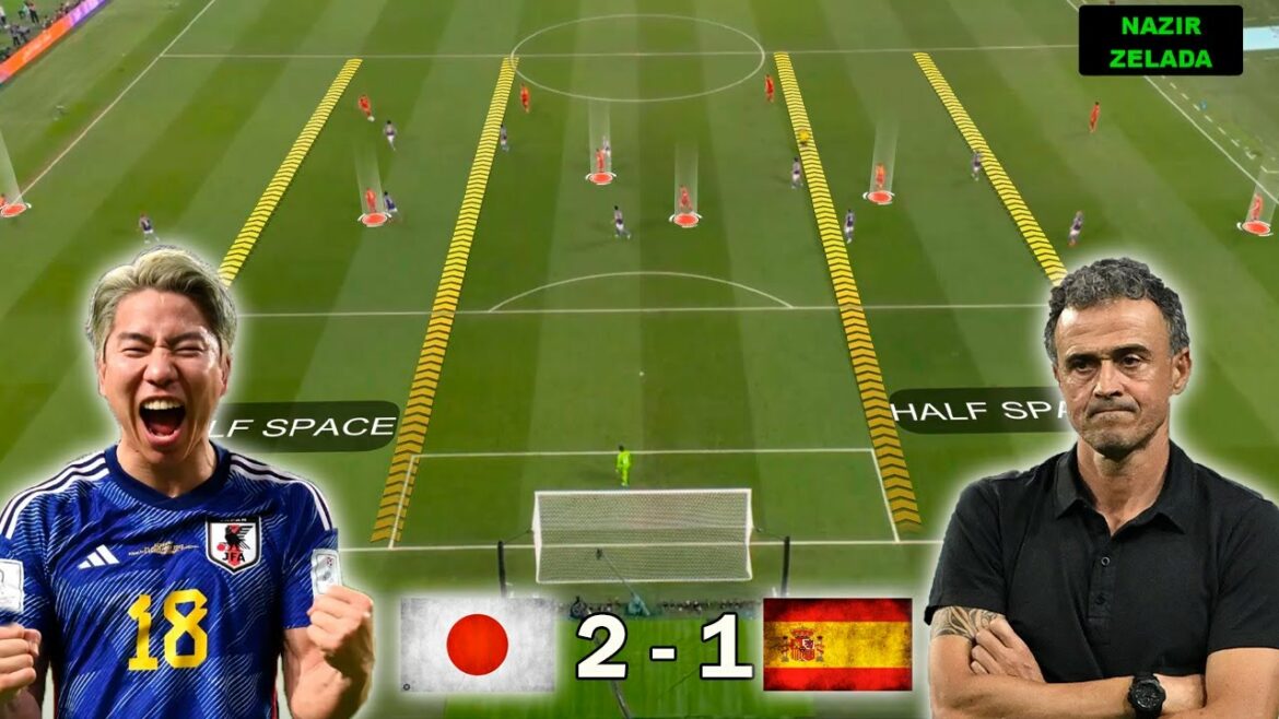 Comment le Japon contrôlait l'Espagne de Luis Enrique |  Analyse tactique Japon vs Espagne |  Coupe du monde Fifa