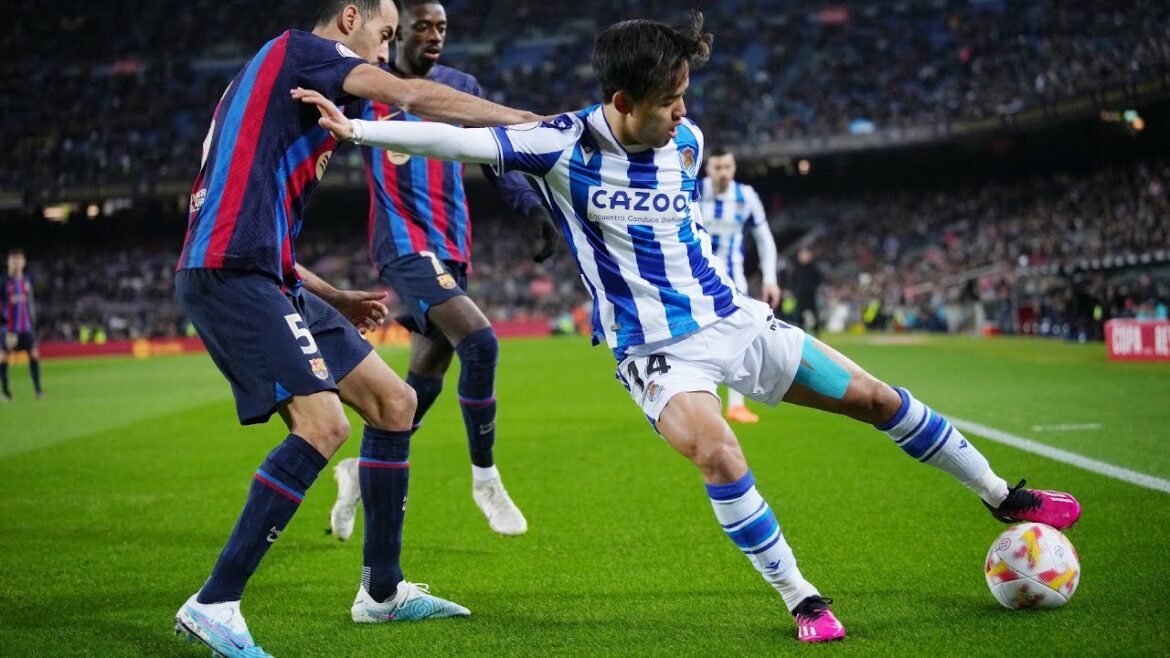 Takefusa Kubo contre Barcelone |  Points forts
