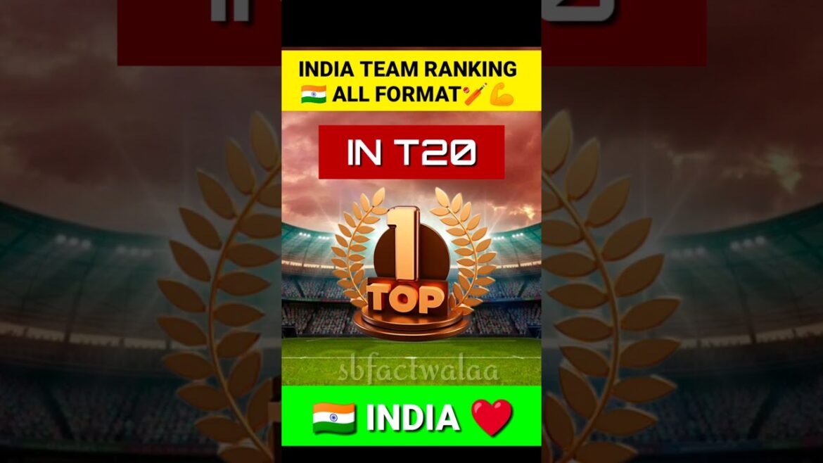 Classement ICC de l'équipe indienne de cricket #shorts #indiancricket