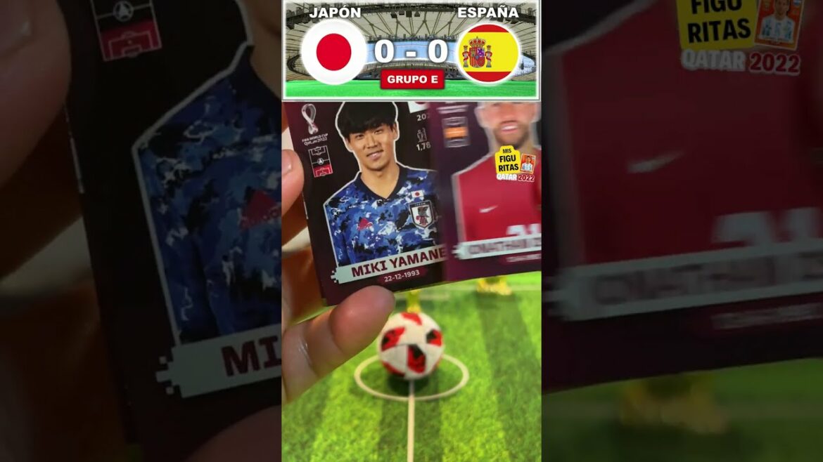 #SHORTS Japon vs Espagne Prévision de la Coupe du Monde Qatar 2022 avec figurines Panini GROUPE E