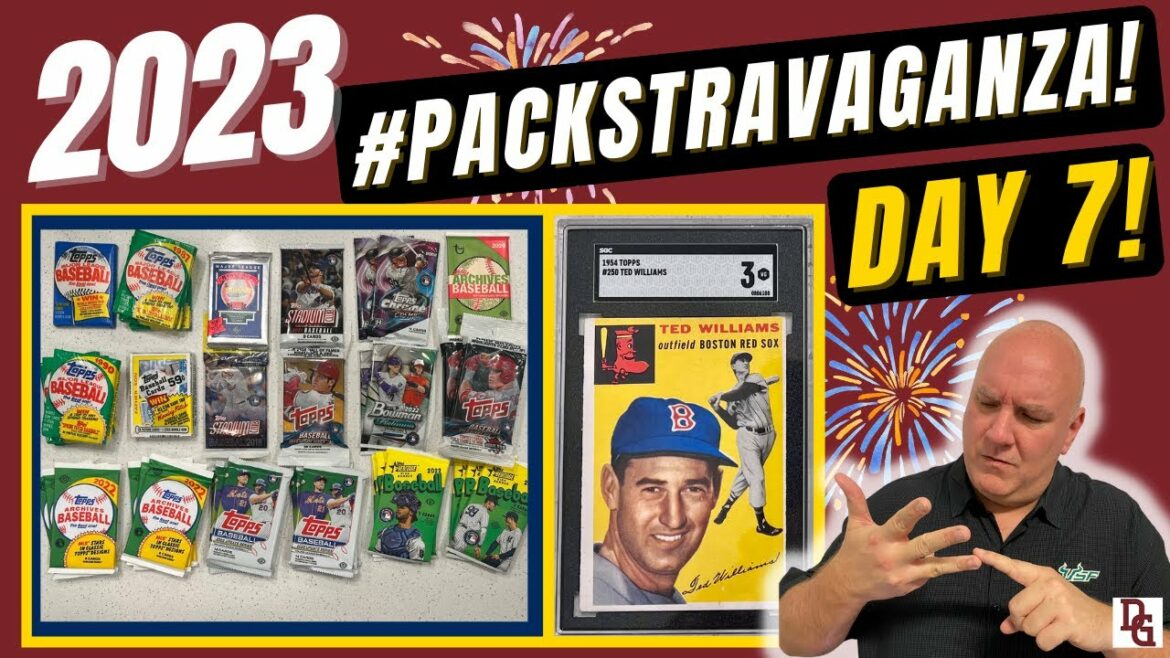 FINALE !⚡2023 Packstravaganza !⚡Jour 7⚡1954 Topps Ted Williams SGC 3 Giveaway !