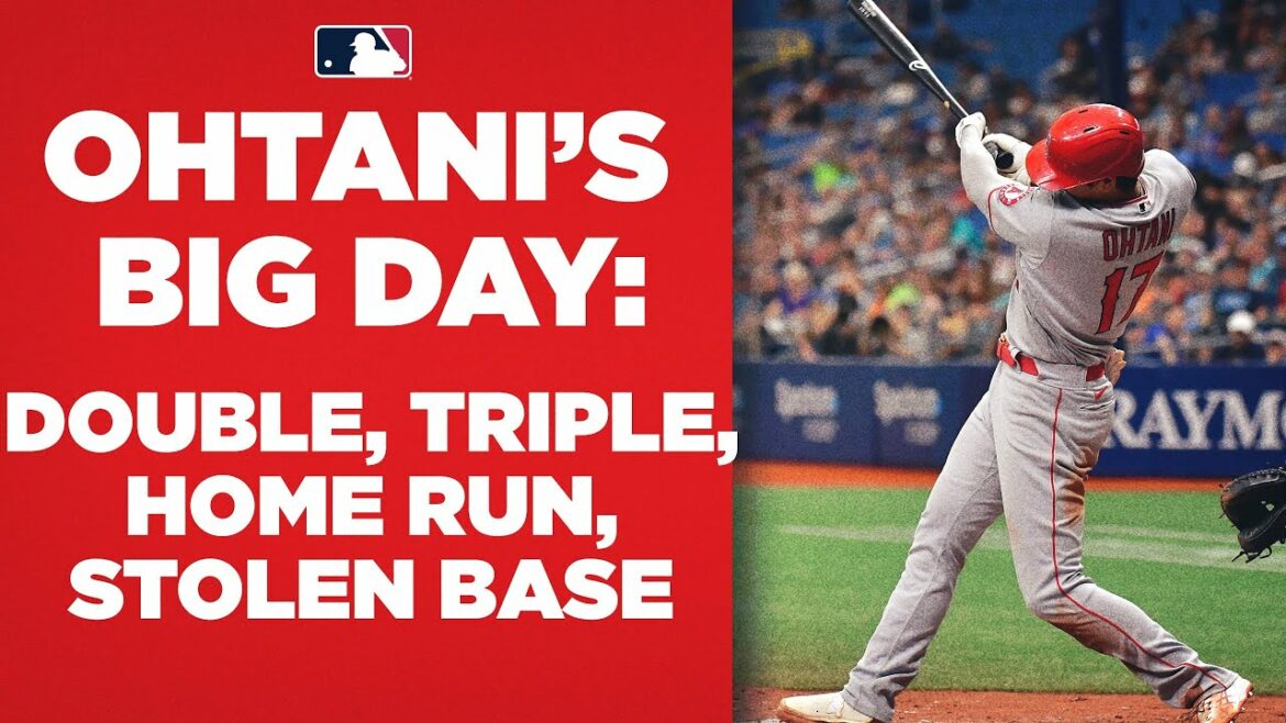 LE GRAND JOUR D'OHTANI !  Shohei Ohtani double, triple, circuit ET vole une base contre les Rays!