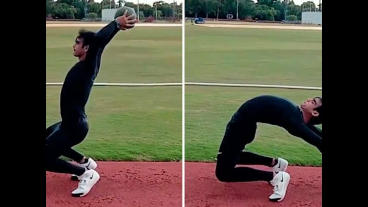 Entraînement Exercice de médecine-ball incroyable #shorts #viral #tendance #viralvideo #lance #javelinthrower