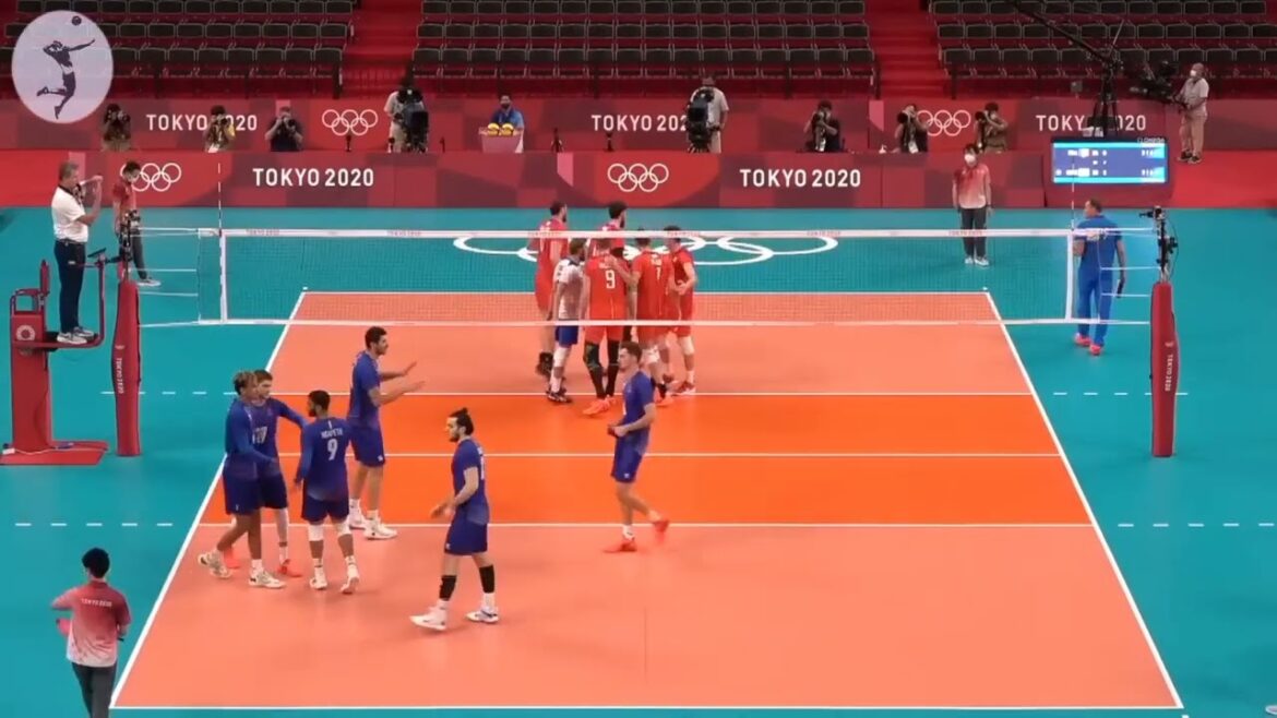 Finale olympique de volley-ball Tokyo 2020 _ |  France - Russie |  3 : 2 Match Complet