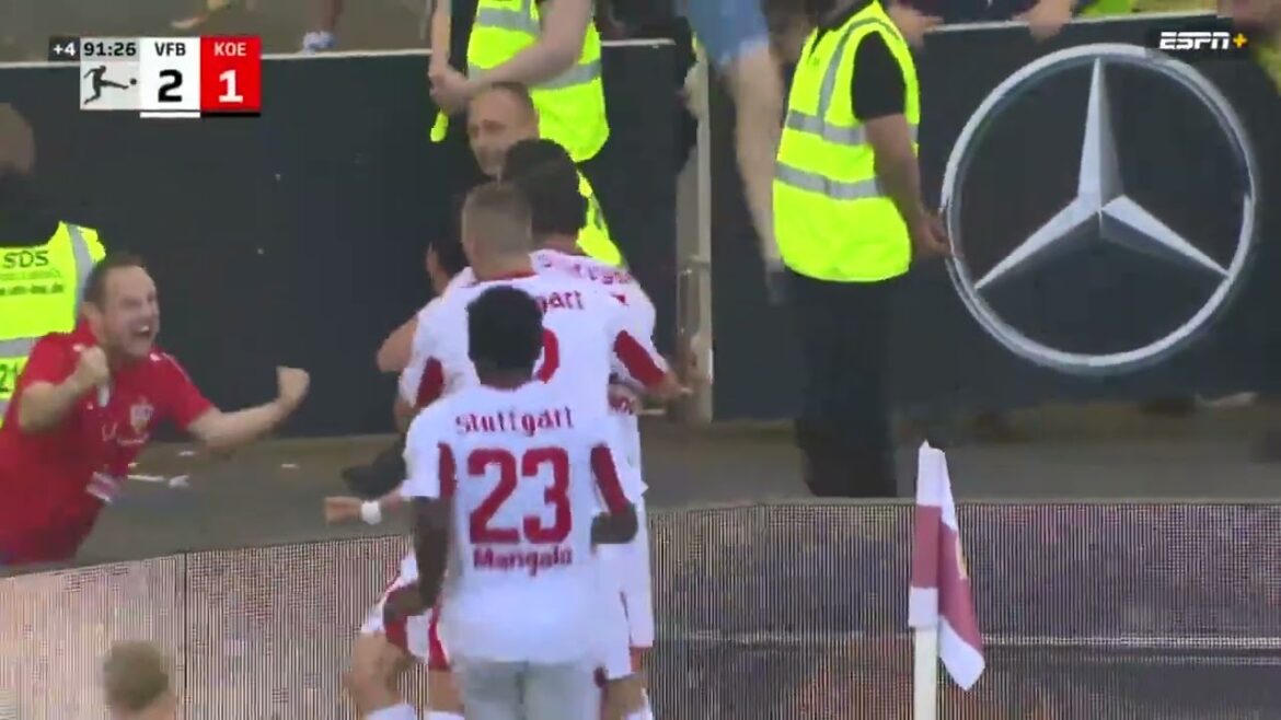 STUTTGART MARQUE UN GAGNANT À LA 92E MINUTE POUR RESTER DANS LA BUNDESLIGA !!!  😱