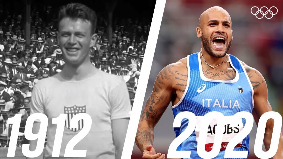 Finale du 100m messieurs - 1912 🆚 2020