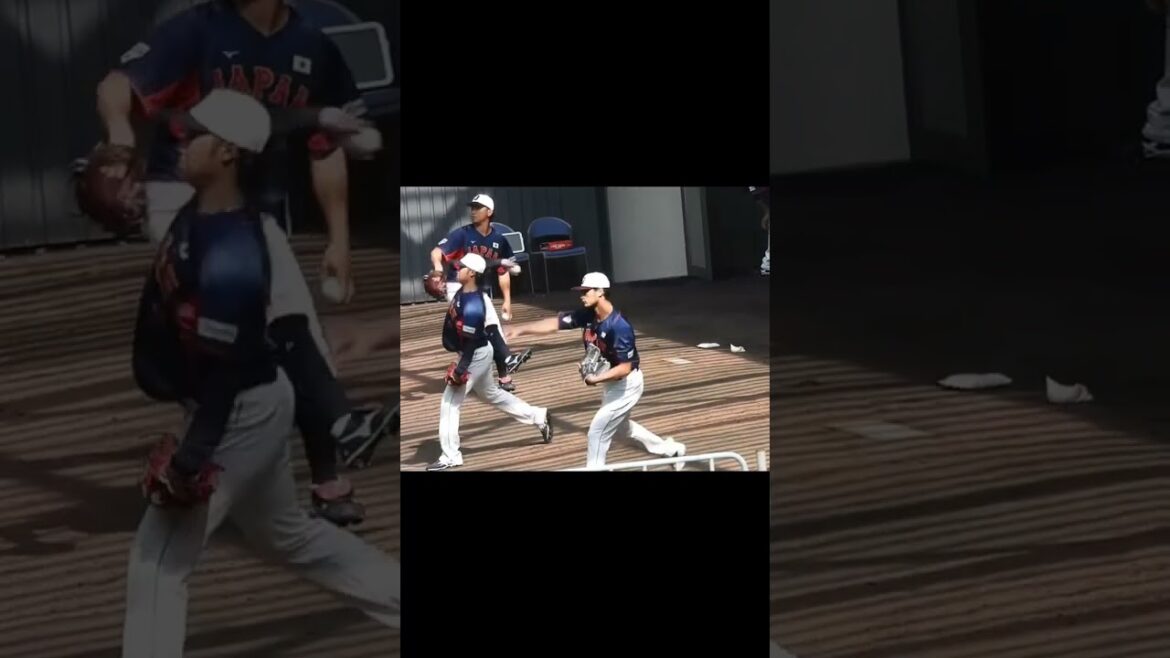 [Taux de synchro incroyable]Darvish, Taikai Ito, attrapent le ballon avant de commencer à lancer l'enclos des releveurs #shorts[Samurai Japan Miyazaki Camp]2023.2.18
