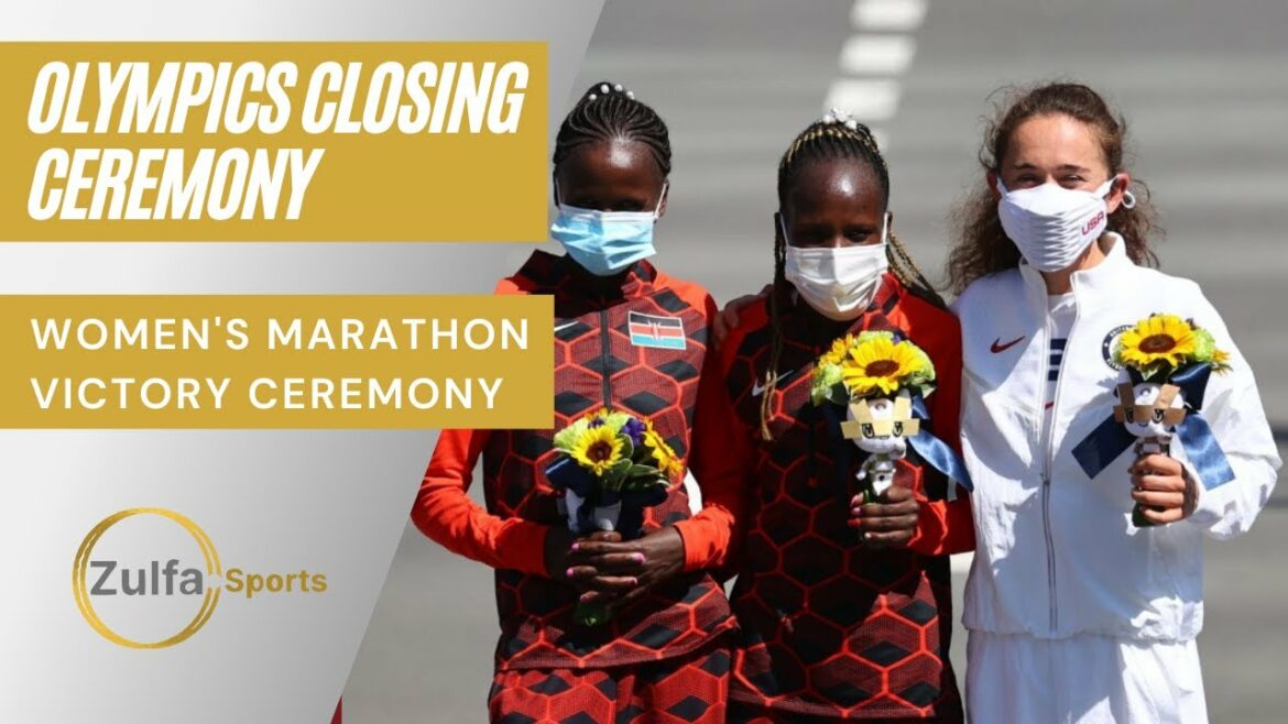 Athlétisme - Cérémonie des vainqueurs du marathon féminin |  Jeux olympiques de Tokyo 2020