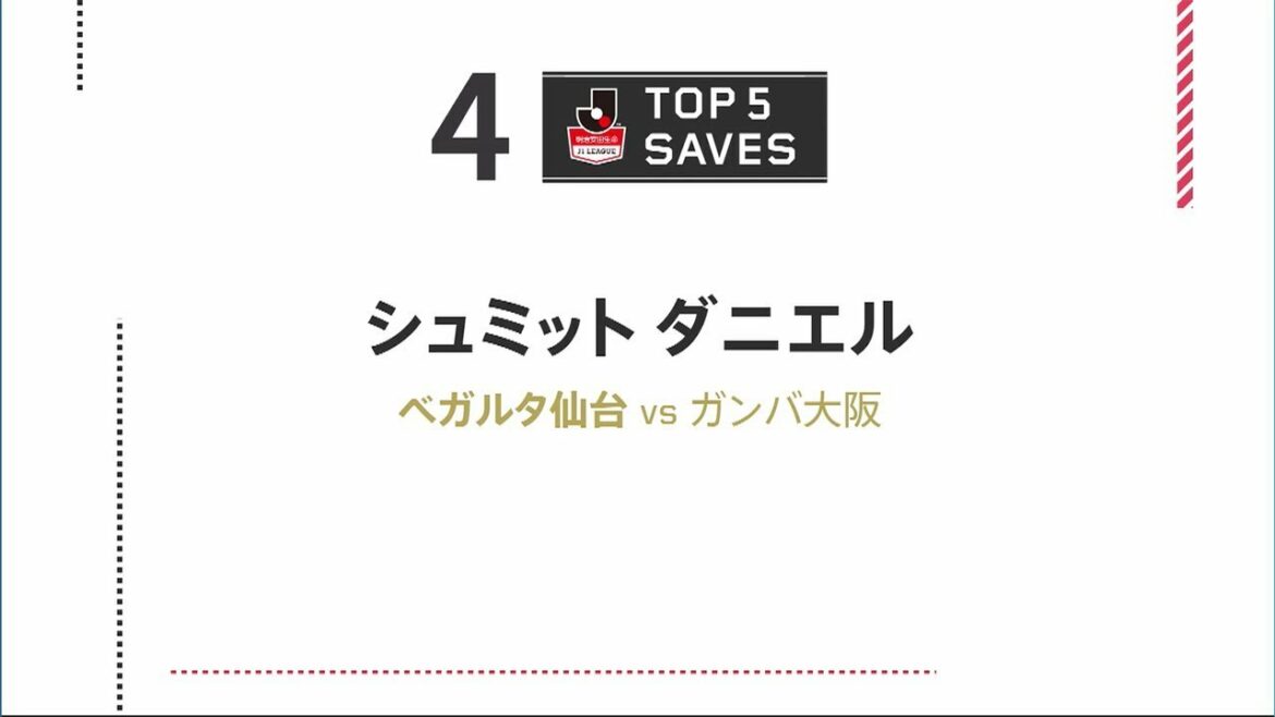 DAZN TOP 5 DES SAUVEGARDES | GK 1 Schmidt Daniel | Meiji Yasuda J1 League Round 23