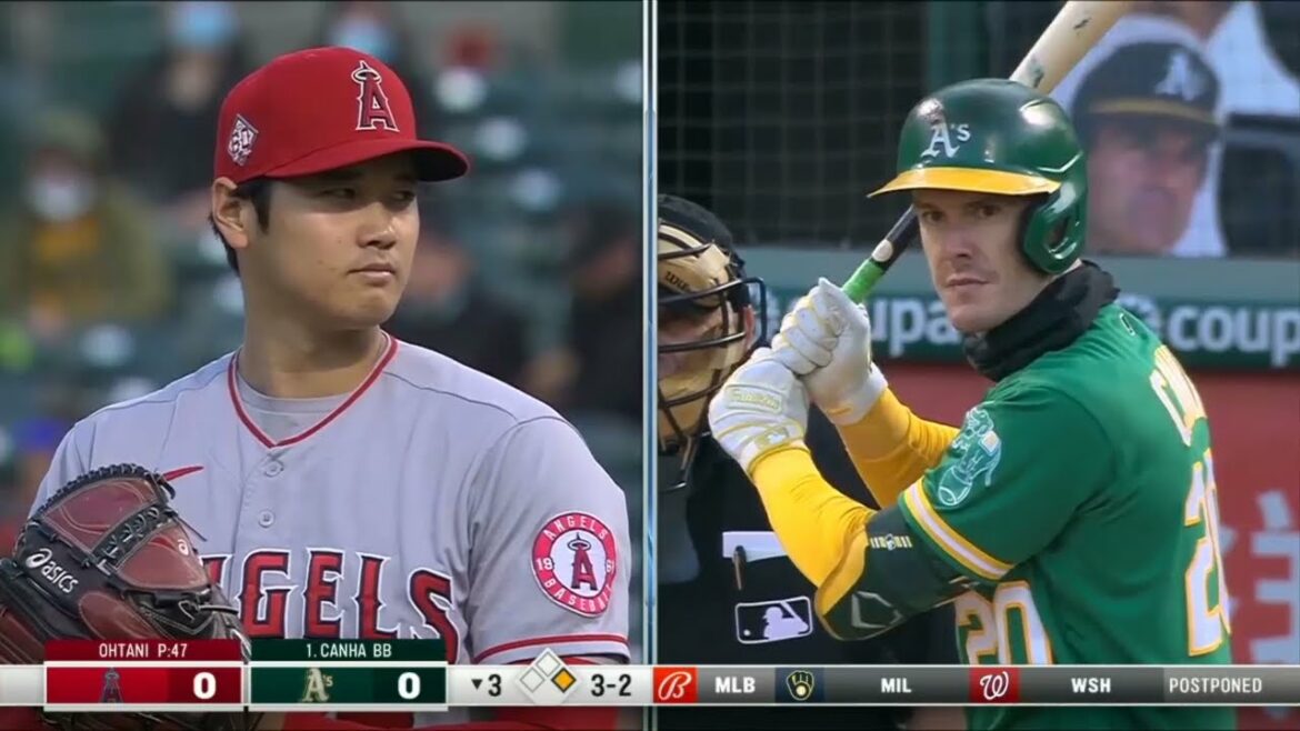 Shohei Ohtani embarrasse Mark Canha après que les bancs se soient dégagés | Anges contre Athlétisme (28 mai 2021) Shohei Ohtani embarrasse Mark Canha après que les bancs se soient dégagés | Anges contre Athlétisme (28 mai 2021)