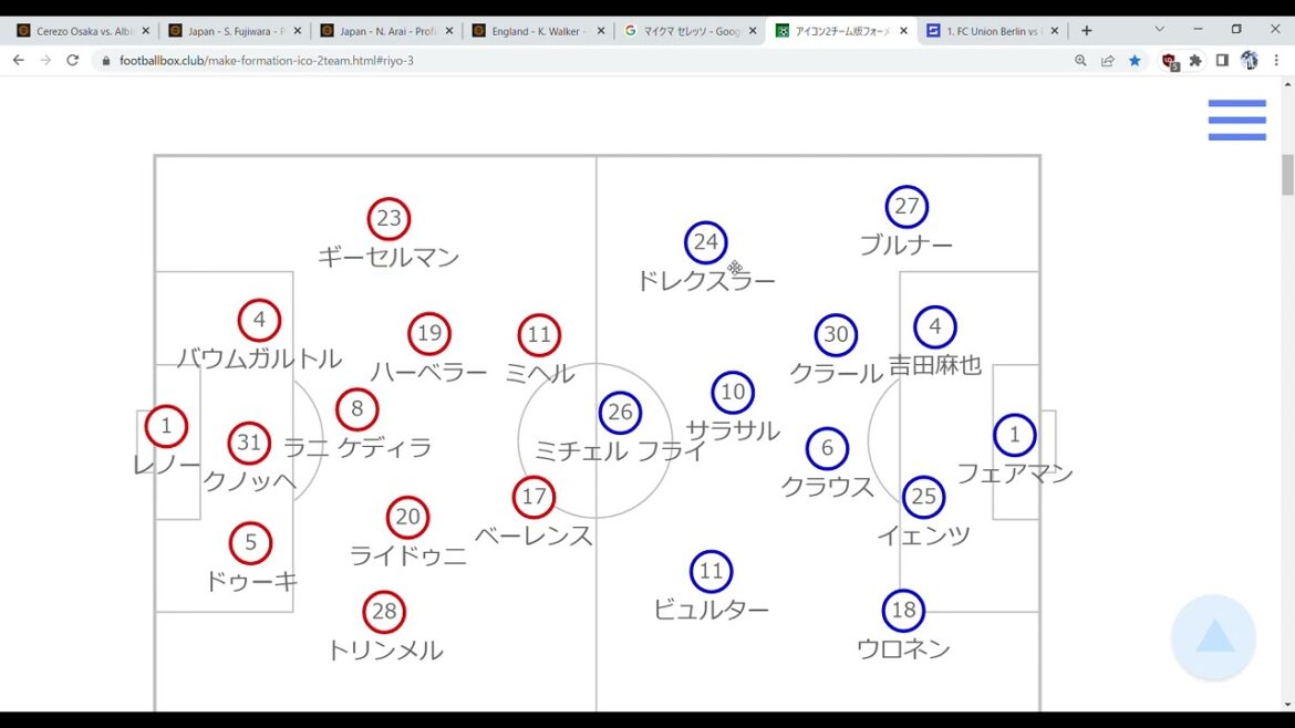 Maya Yoshida formation de départ Union Berlin vs Schalke 04 22-23 Bundes 21 Section