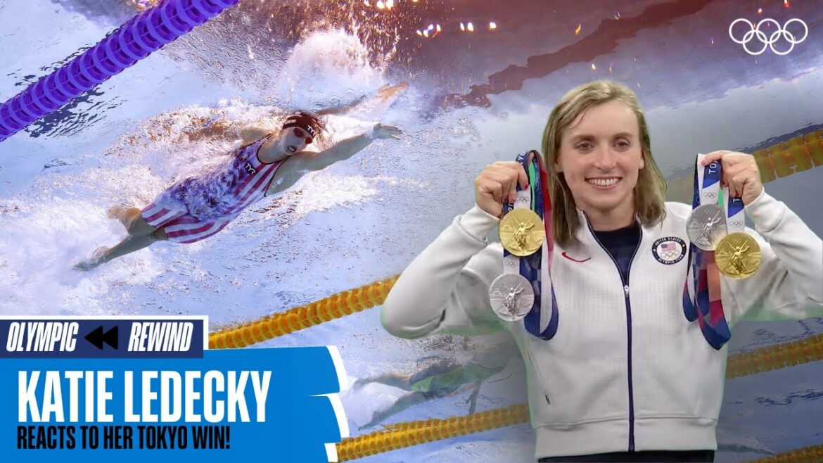 🏊🏻‍♀️ Katie Ledecky réagit à sa victoire au 800m de Tokyo 2020 !🥇🇺🇸