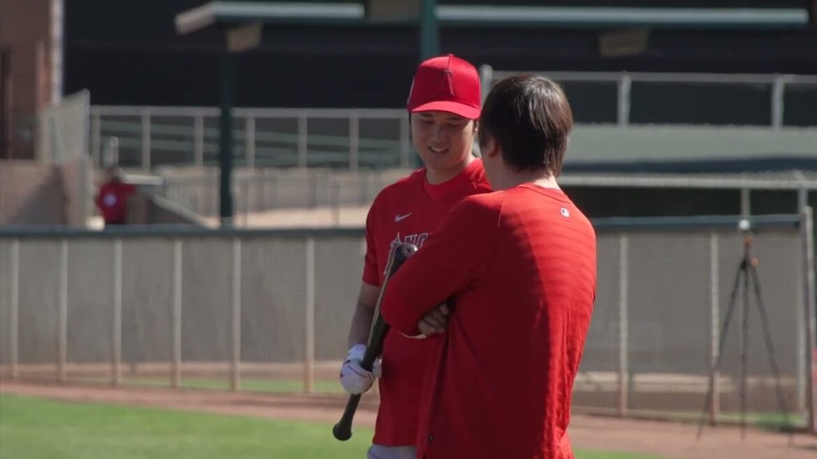 La star japonaise Shohei Ohtani s'entraîne avec ses coéquipiers lors de l'ouverture de l'entraînement printanier des LA Angels｜MLB｜Baseball｜Shohei Ohtani