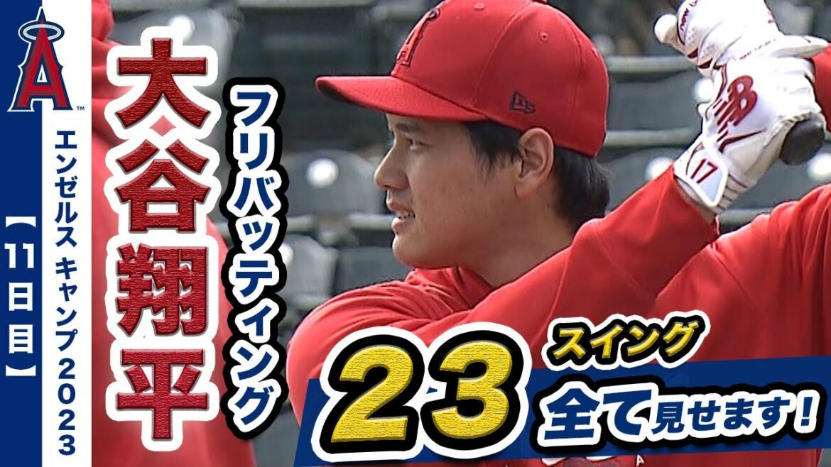 [Shohei Ohtani]Jour 11 du camp des anges ! Montrez tous les 23 swings de frappeurs gratuits !