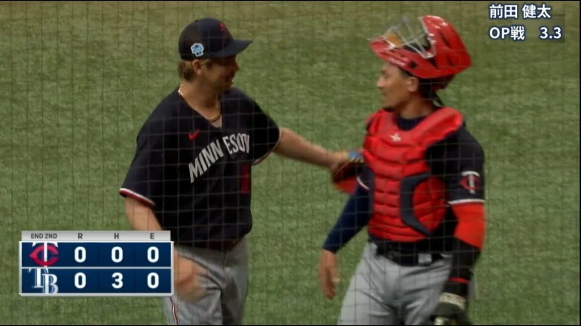 [Kenta Maeda]Le deuxième lanceur dans le match ouvert après son retour. _ 2 manches, 2 coups sûrs, pas de courses, 1 but sur balles, 2 retraits au bâton