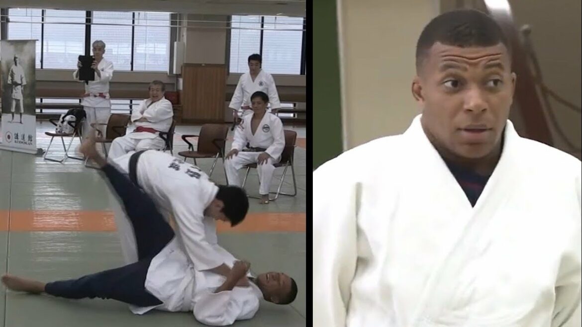Kylian Mbappé et Achraf Hakimi affrontent les meilleurs judokas du monde (Teddy Riner) 😂🥋 #mbappe