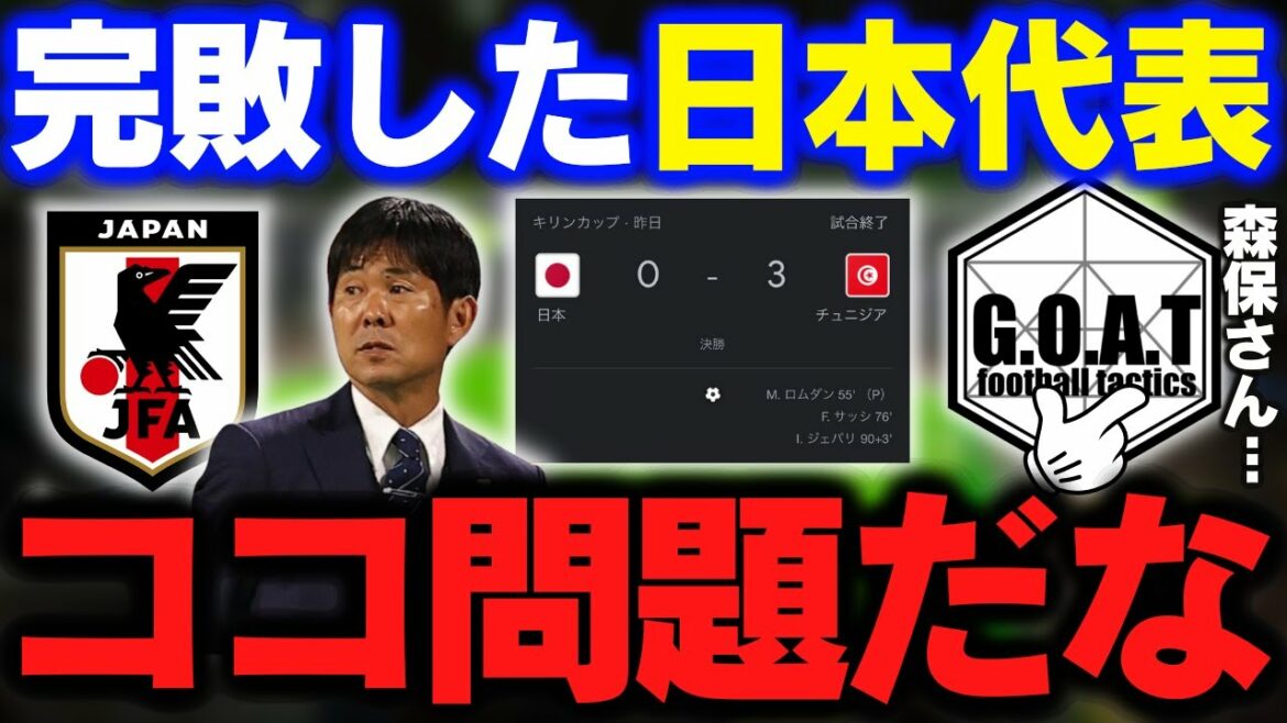 [M. Moriyasu...]Les problèmes du Japon vus lors du match contre la Tunisie | Équipe nationale de football du Japon/Maya Yoshida/Manager Moriyasu[Goat clipping]