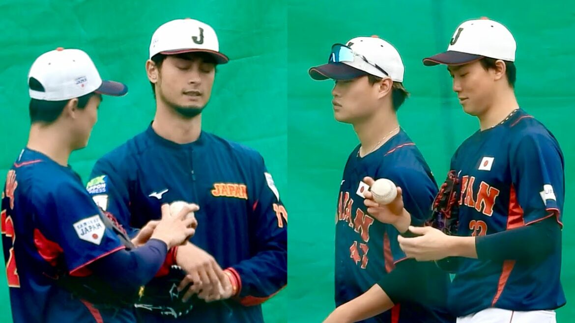 [Daru Juku]Kyomi Yuasa apprend le split (fork) directement enseigné par Darvish. Montre une réaction positive au curseur de Keiji Takahashi[Samurai Japan Miyazaki Camp]2023.2.23