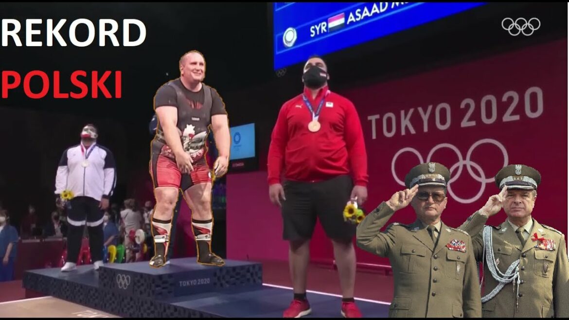 RECORD DU MONDE des haltérophiles aux Jeux olympiques de TOKYO 2020 POLOGNE MÉDAILLE D'OR split jerk sans split ni jerk